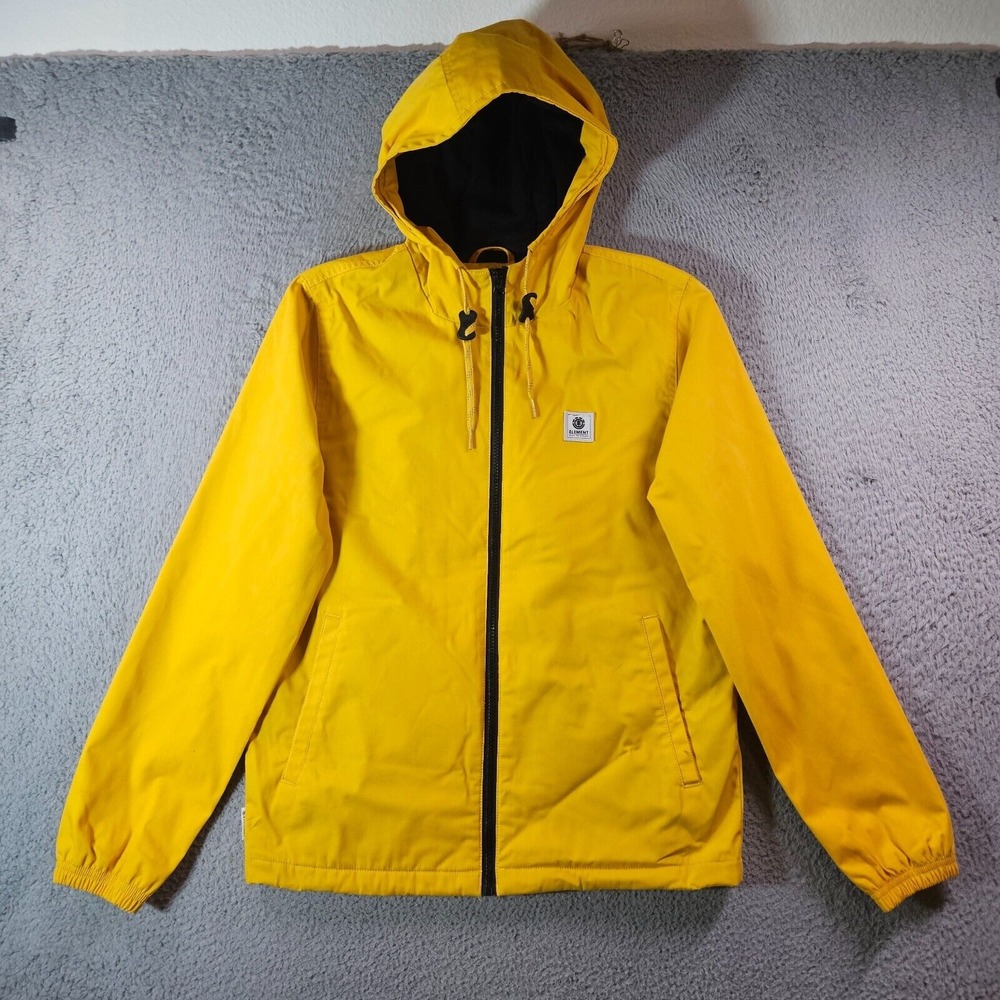 Element‎ Wolfeboro Collection Jacket w Hoodie Men Small Full Zip Yellow